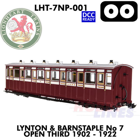 Lynton & Barnstaple Open 3rd No.7 1902-22 - DCC Ready  | Lionheart Trains | LHT-7NP-001