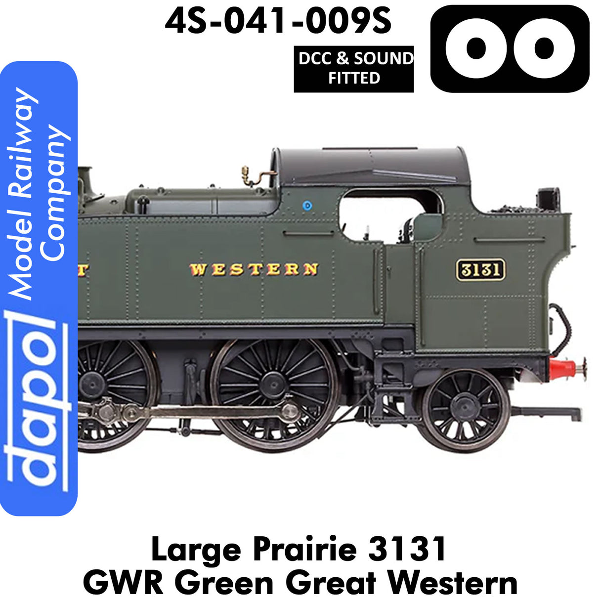 LARGE PRAIRIE 3131 GWR DCC & Sound Steam Locomotive |  Dapol | 4S-041-009S
