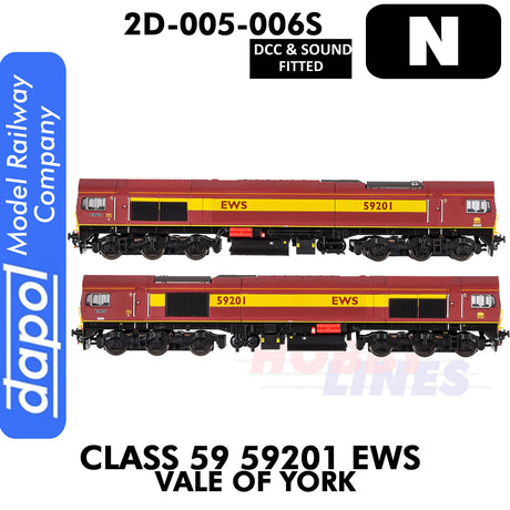 Class 59 59201 EWS Vale of York  - DCC & Sound | Dapol | 2D-005-006S