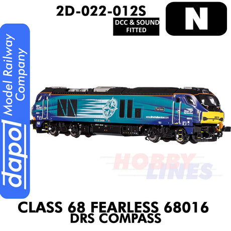 Class 68 Fearless 68016 DRS - DCC & Sound | Dapol | 2D-022-012S