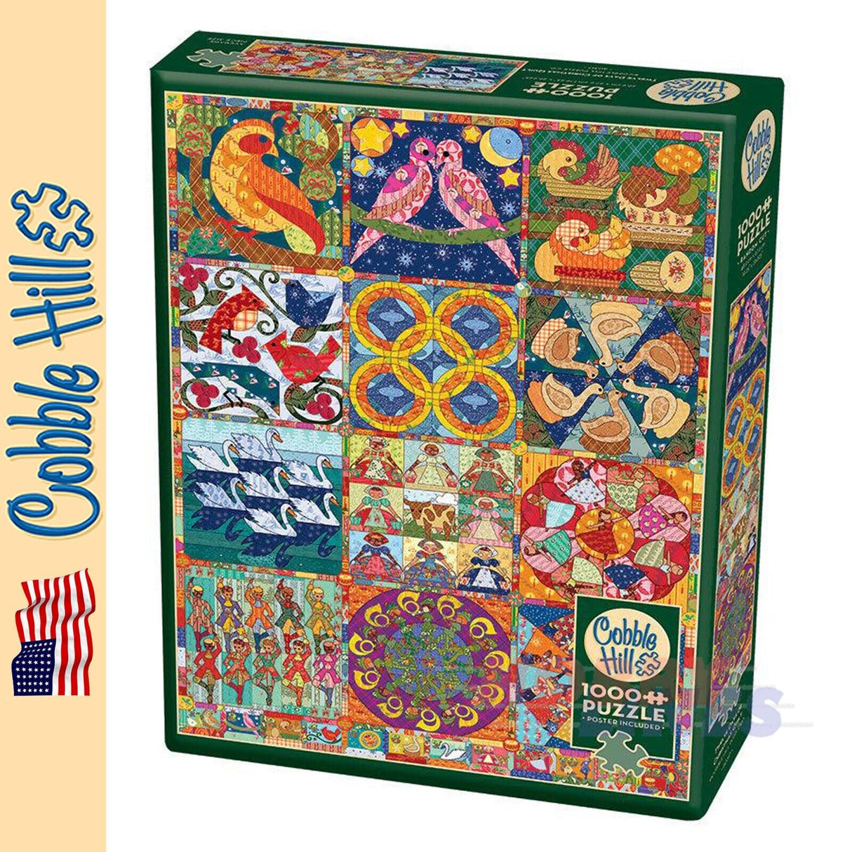 Twelve Days of Christmas Quilt Cobble Hill puzzle 1000pc CH40049