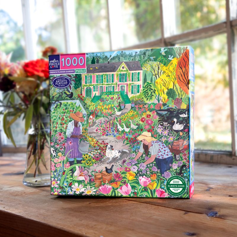 French Flower Garden 1000pc Puzzle | eeBoo | PZT662