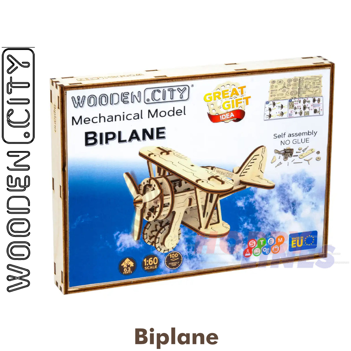 Bi-Plane -3D Puzzle | Wooden City | WR304