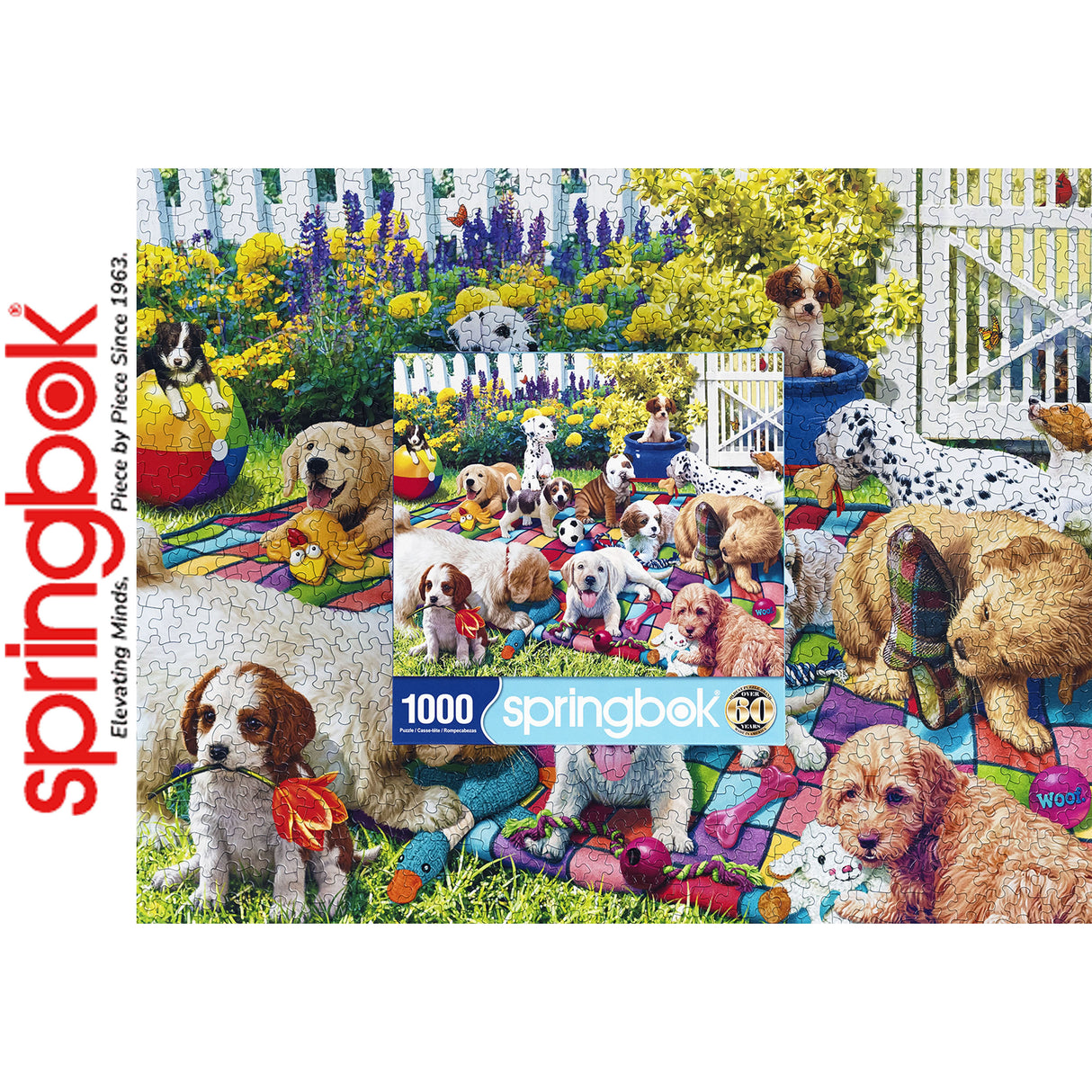 *DAMAGED* Playful Pups on Parade - 1000pc Puzzle | Springbok | 11219