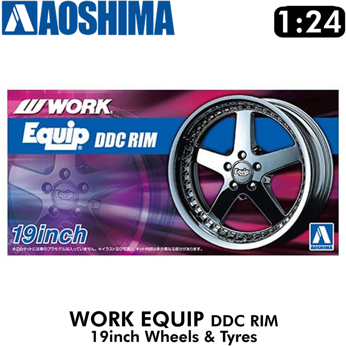 Wheels & Tyres WORK EQUIP 19inch Set of 4 Tuned Parts Aoshima 06945