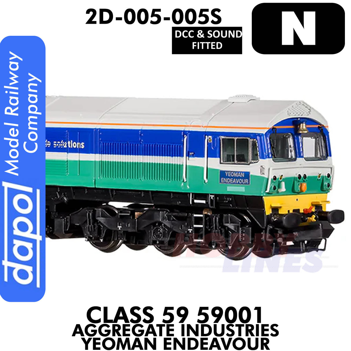 Class 59 59001 Aggregate Industries Yeoman Endeavour - DCC & Sound | Dapol | 2D-005-005S