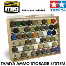 Load image into Gallery viewer, TAMIYA/MR COLOR AMMO STORAGE SYSTEM 54 x 34mm bottles AMMO Mig Jimenez Mig8014
