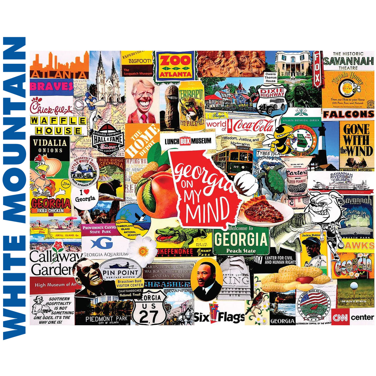 I LOVE GEORGIA 1000 pc super deluxe Jigsaw Puzzle WHITE MOUNTAIN 1553pz