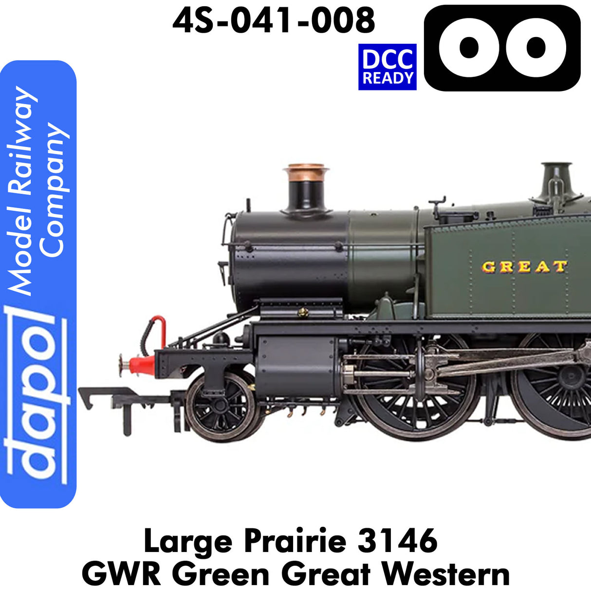 LARGE PRAIRIE 3146 GWR DCC Ready Steam Locomotive | Dapol |  4S-041-008