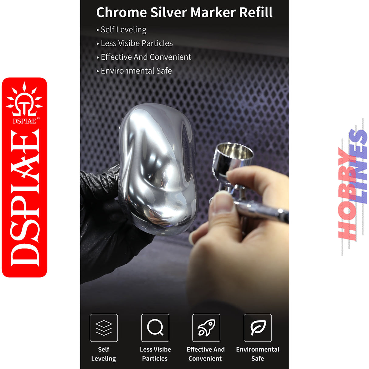 CR-10 Chrome Silver Refill For Markers -10ml | DSPIAE | DS016