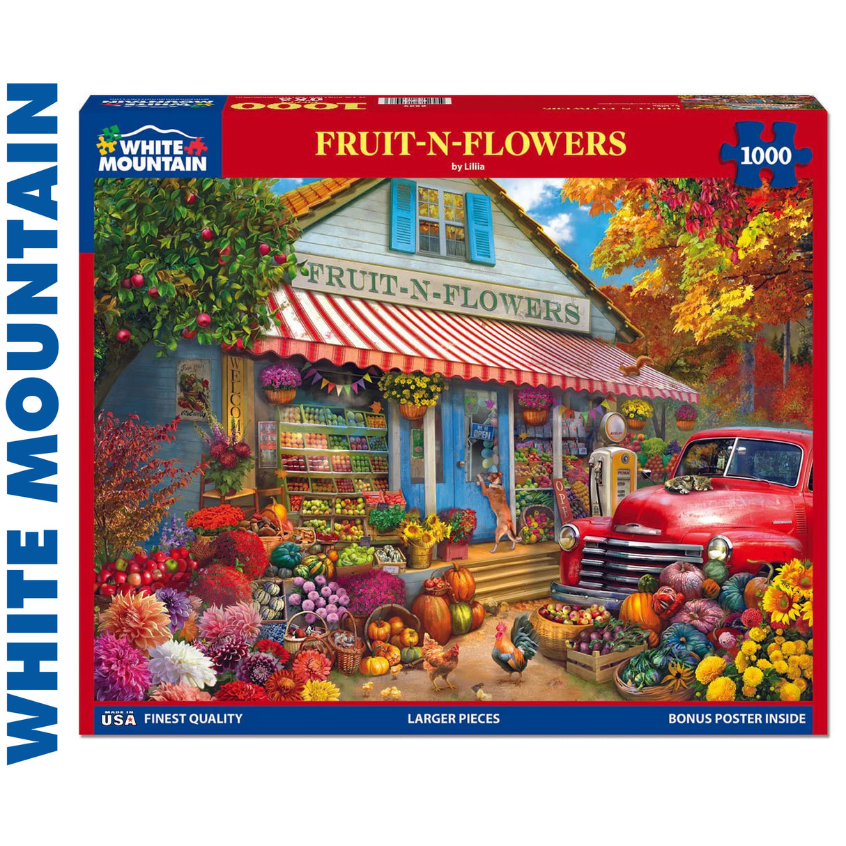 Fruit -N-Flowers - 1000pc Jigsaw Puzzle | White Mountain | 2039pz