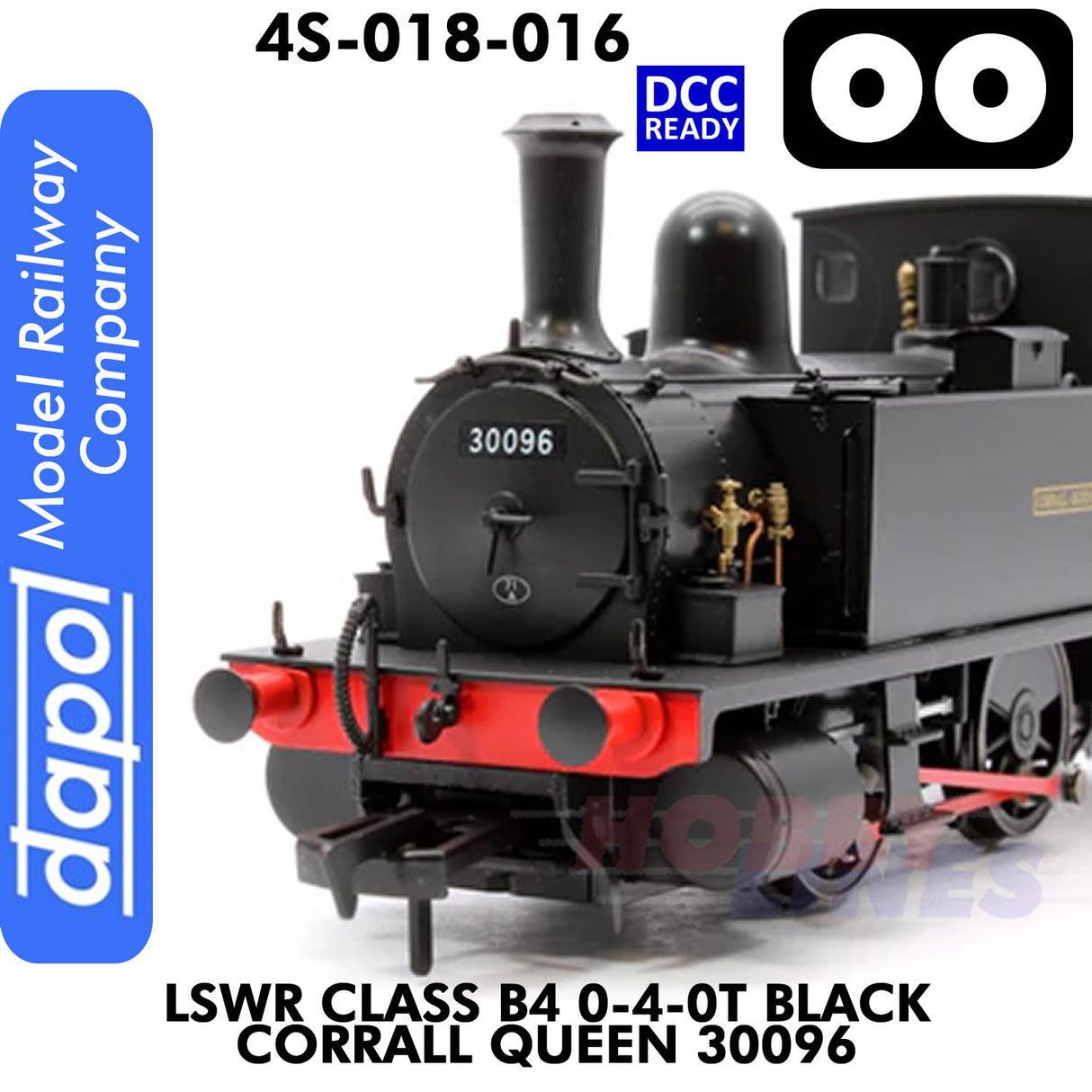 LSWR Class B4 0-4-0T Black Corrall Queen 30096 - DCC Ready | Dapol | 4S-0018-016
