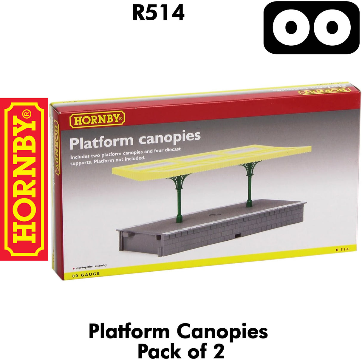 OO Gauge Platform Canopies - 2 pack - 1:76 | Hornby | R514