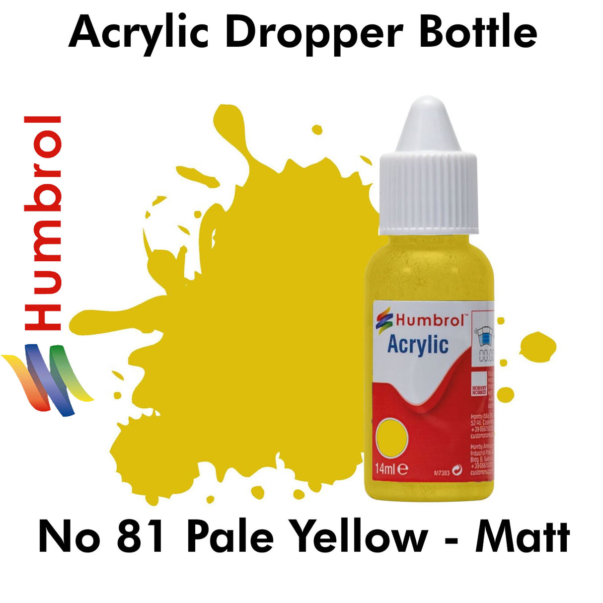 Acrylic Dropper - No 81 Pale Yellow - Matt | Humbrol | DB0081