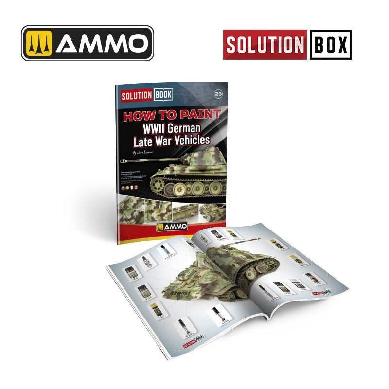 HOW to PAINT WWII German Late War Vehicles SOLUTION BOOK 23 65 pages | Ammo by Mig Jimenez
