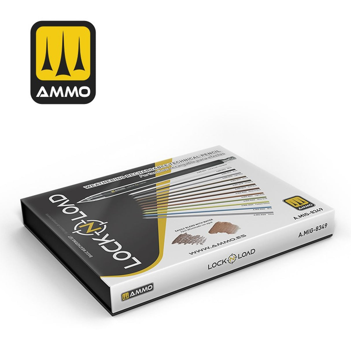 LOCK N LOAD Weathering Rechargable Technical Mechanical Pencil | Ammo by Mig Jimenez