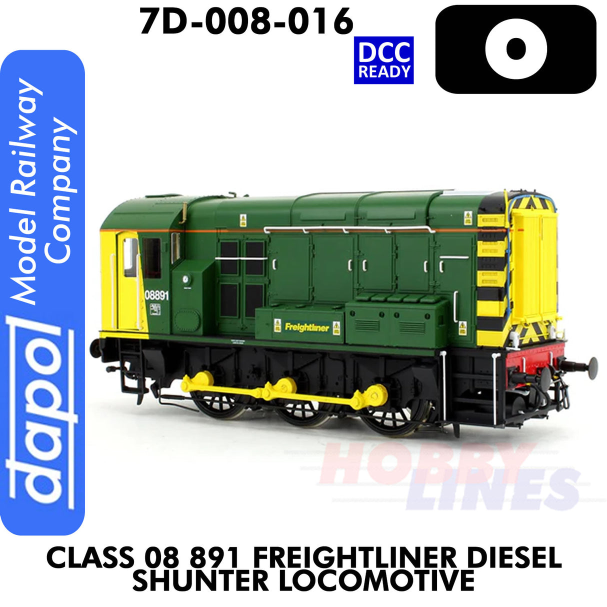 Class 08 891 Freightliner Diesel Shunter Locomotive - DCC Ready | Dapol | 7D-008-016