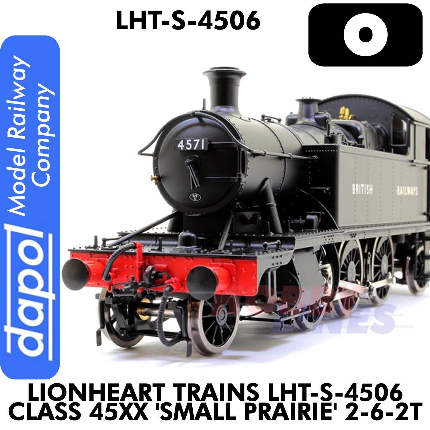 Class 45xx Small Prairie 2-6-2T - BR Black with British Rail Lettering  - DCC Ready | Lionheart Trains | LHT-S-4506