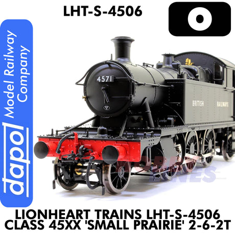 Class 45xx Small Prairie 2-6-2T - BR Black with British Rail Lettering  - DCC Ready | Lionheart Trains | LHT-S-4506