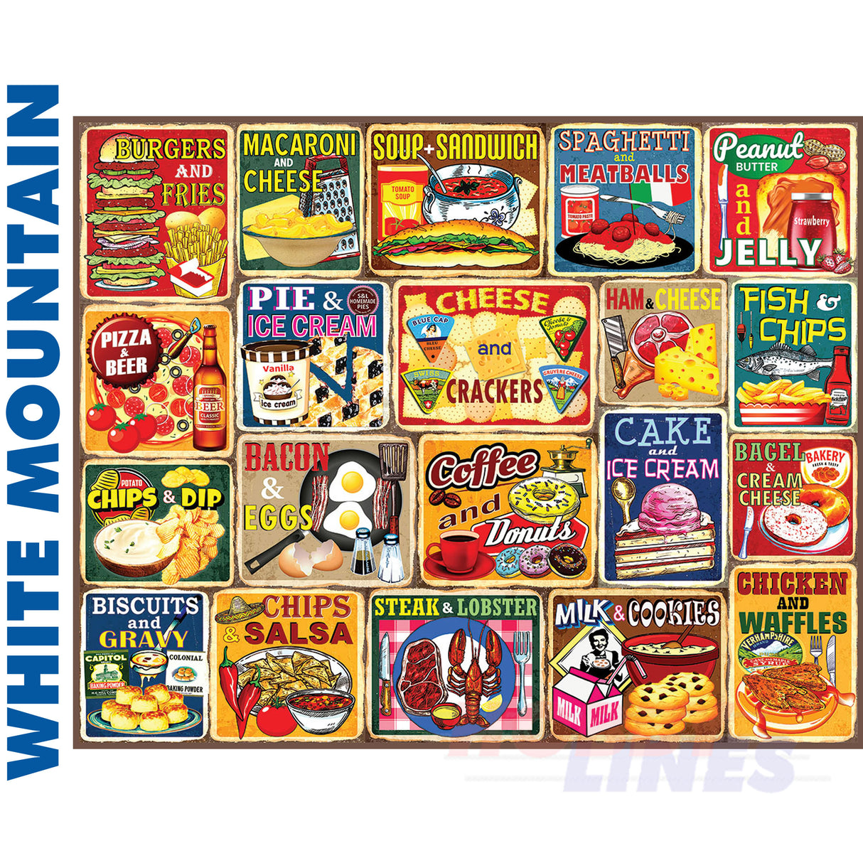 Classic Food Combos 1000 Piece Jigsaw Puzzle 1754pz