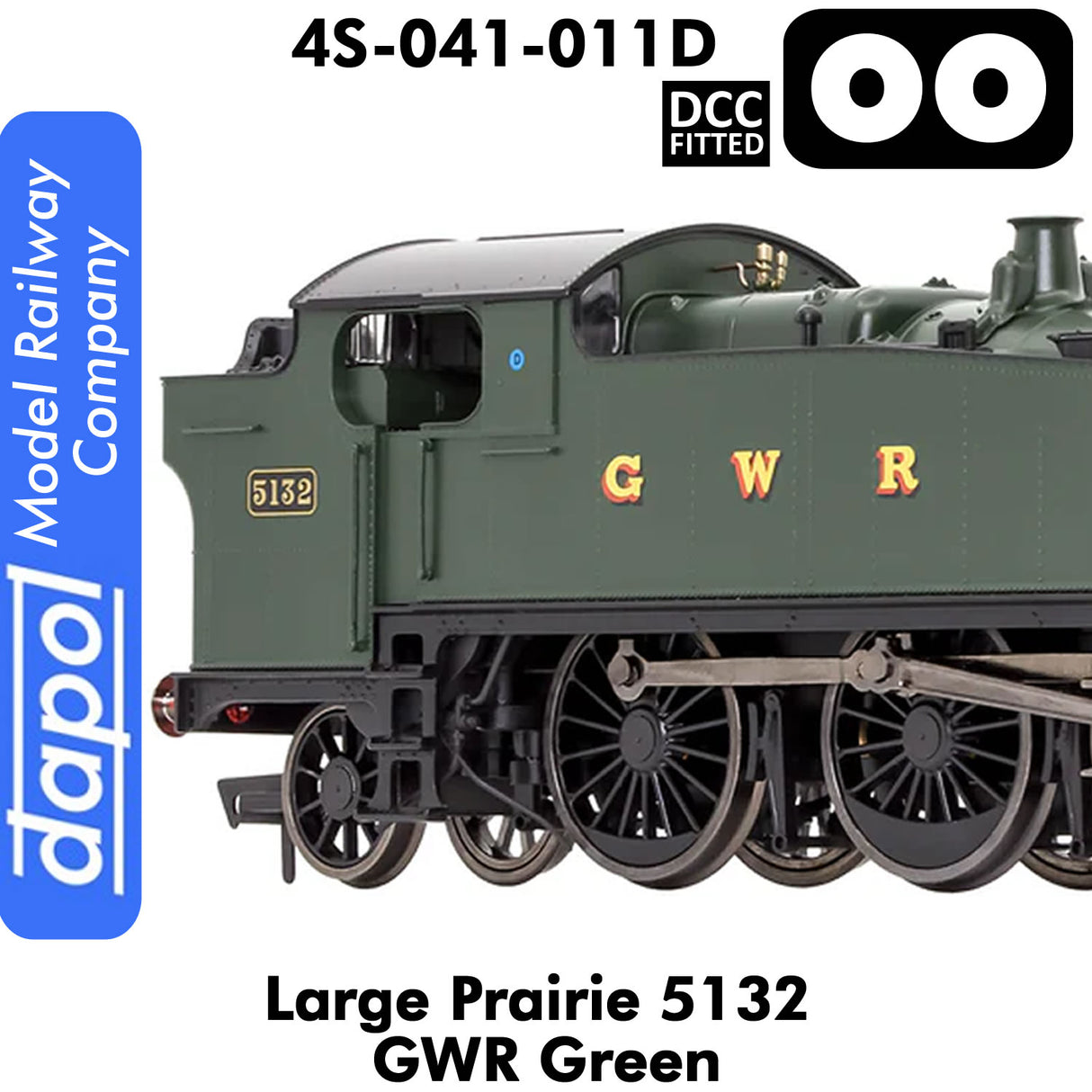 LARGE PRAIRIE 5132 GWR Green DCC Fitted Steam Locomotive | Dapol | 4S-041-011D
