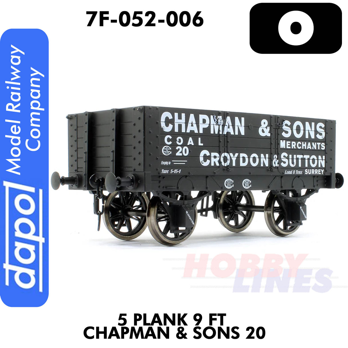 5 Plank 9 Ft Chapman & Sons 20 - Wagon |  Dapol |  7F-052-006