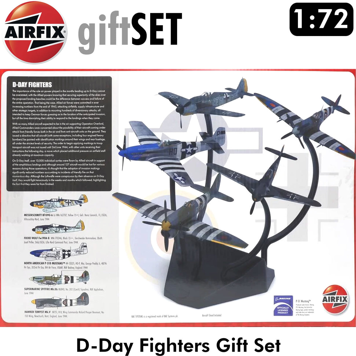 D-Day Fighters 5 plane Gift Set - Model Kit | Airfix | A50192