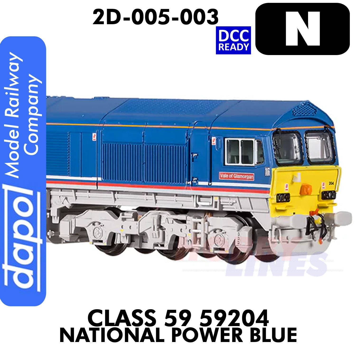 Class 59 59204 National Power Blue - DCC Ready | Dapol | 2D-005-003