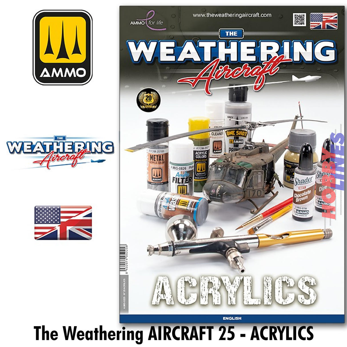 The Weathering Aircraft 25 - Acrylics - 64 Page Book | Ammo by Mig Jimenez | MIG5225