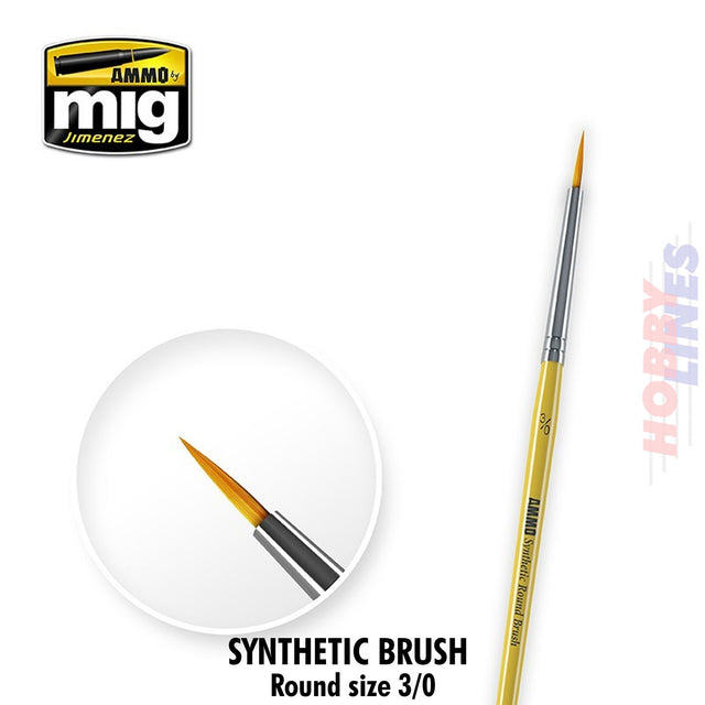 Synthetic Brush -  Size 3/0 | Ammo by Mig Jimenez | MIG8611