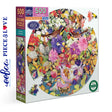 Autumn Bouquet 500 pc Round Puzzle | eeBoo |  PZF111