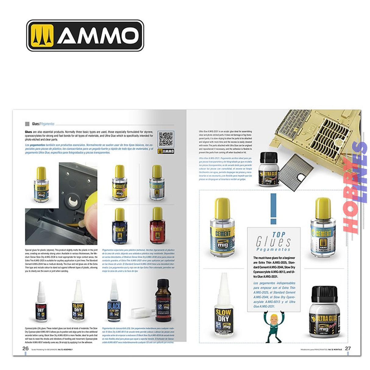 Scale Modelling for Beginners - Vol. 1 Assembly Book - 120 pages - English/Spanish | Ammo by Mig Jimenez | MIG6300
