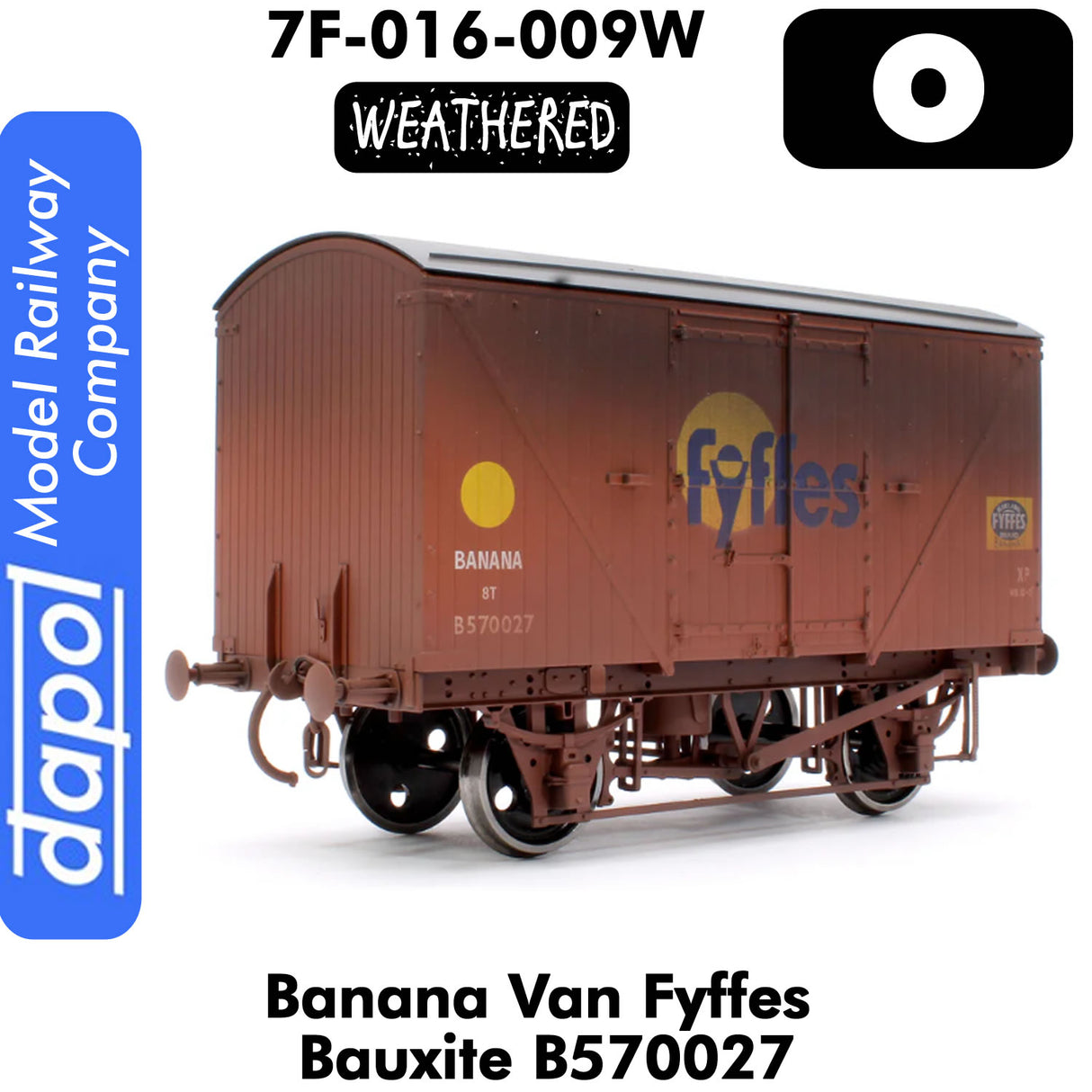 Banana Van Fyffes Bauxite Large Logo - Weathered | Dapol | 7F-016-009W