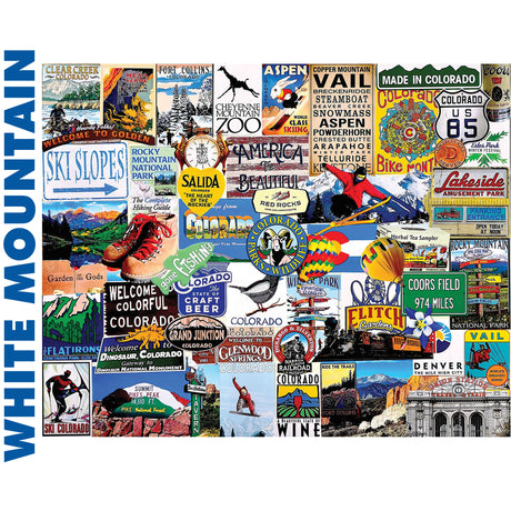 I LOVE COLORADO 1000 pc super deluxe Jigsaw Puzzle WHITE MOUNTAIN 1179