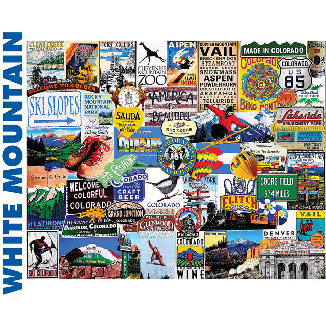 I LOVE COLORADO 1000 pc super deluxe Jigsaw Puzzle WHITE MOUNTAIN 1179