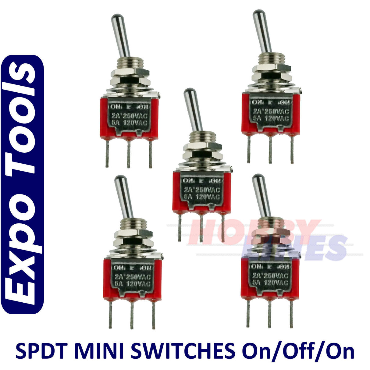 SWITCH SPDT Centre Off 3 position Mini Changeover 5pk electronics EXPO A28011
