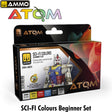 Atom Beginners set SCI FI COLOURS Acrylic Paint - 6 jars 20ml | Ammo by Mig Jimenez