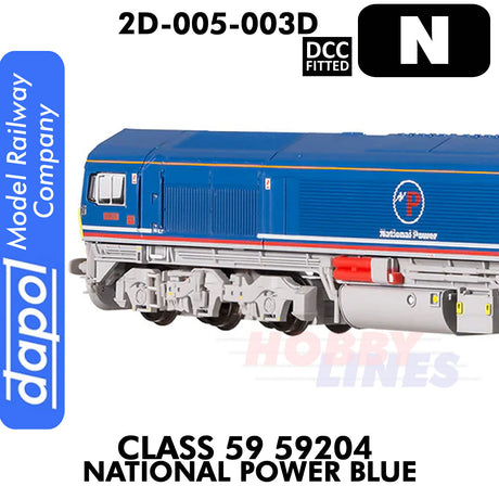 Class 59 59204 National Power Blue - DCC Fitted | Dapol | 2D-005-003D