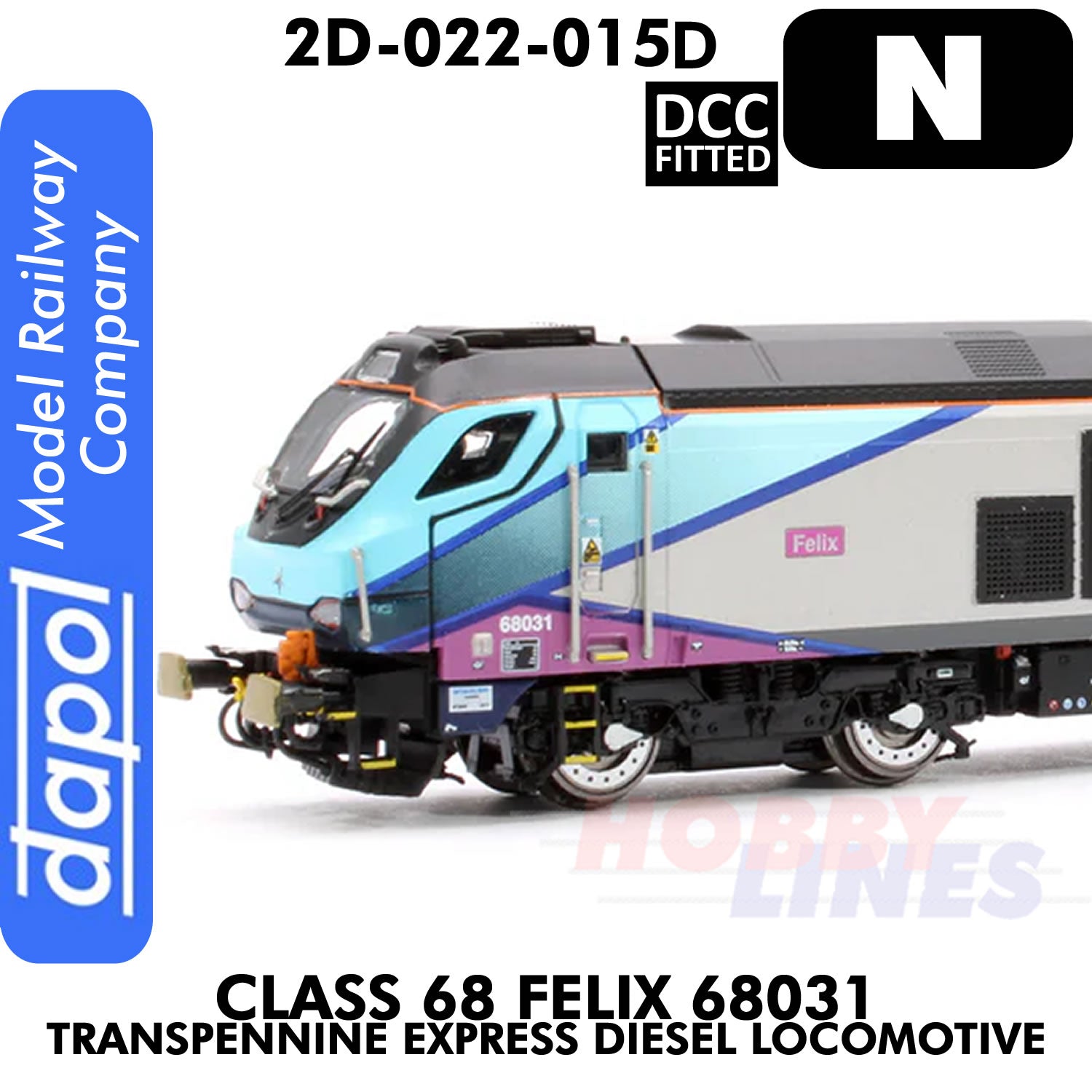 Class 68 Felix 68031 Transpennine Express - DCC Fitted | Dapol |  2D-022-015D