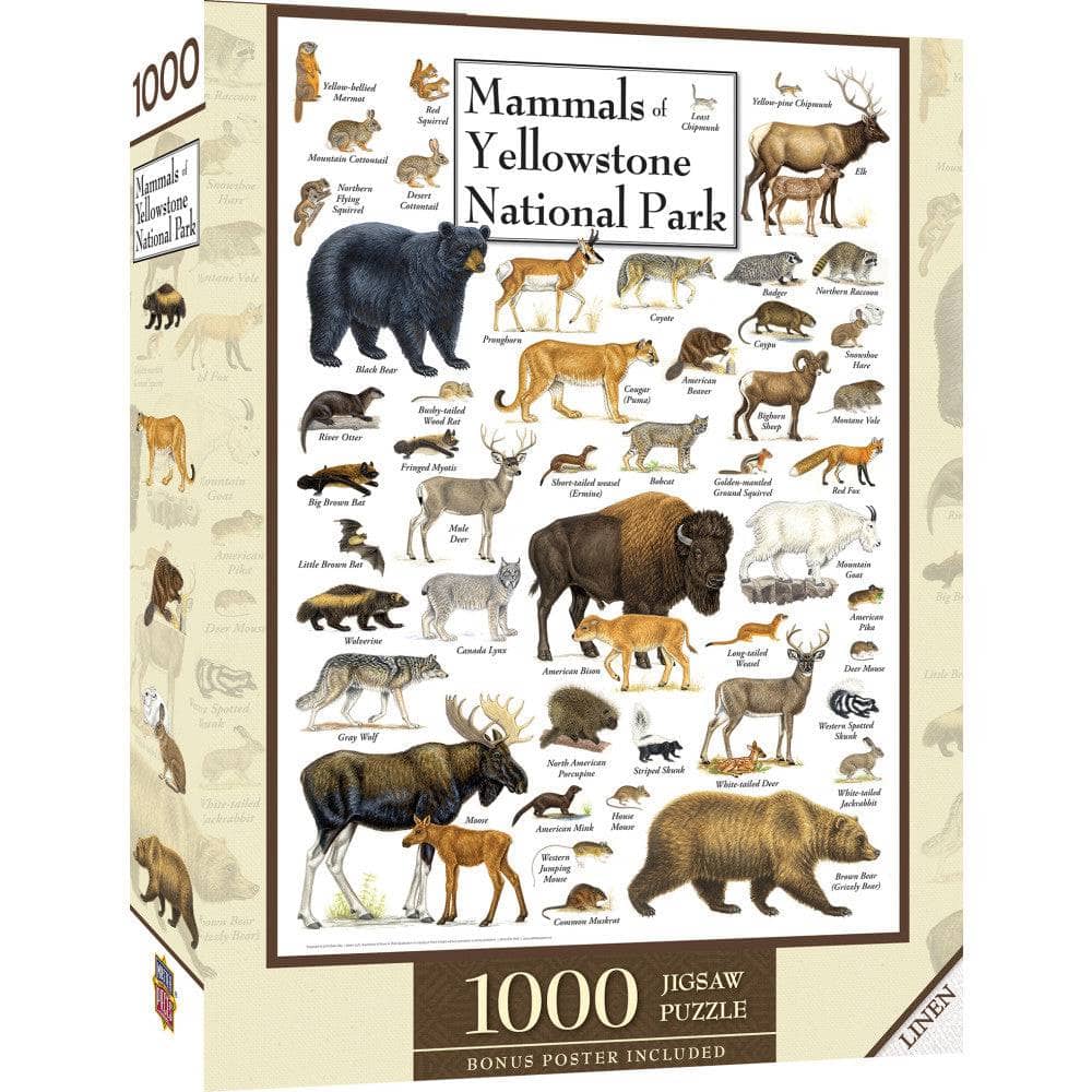 Mammals of Yellowstone Park - 1000pc Puzzle | Masterpieces | MSP-71974.01