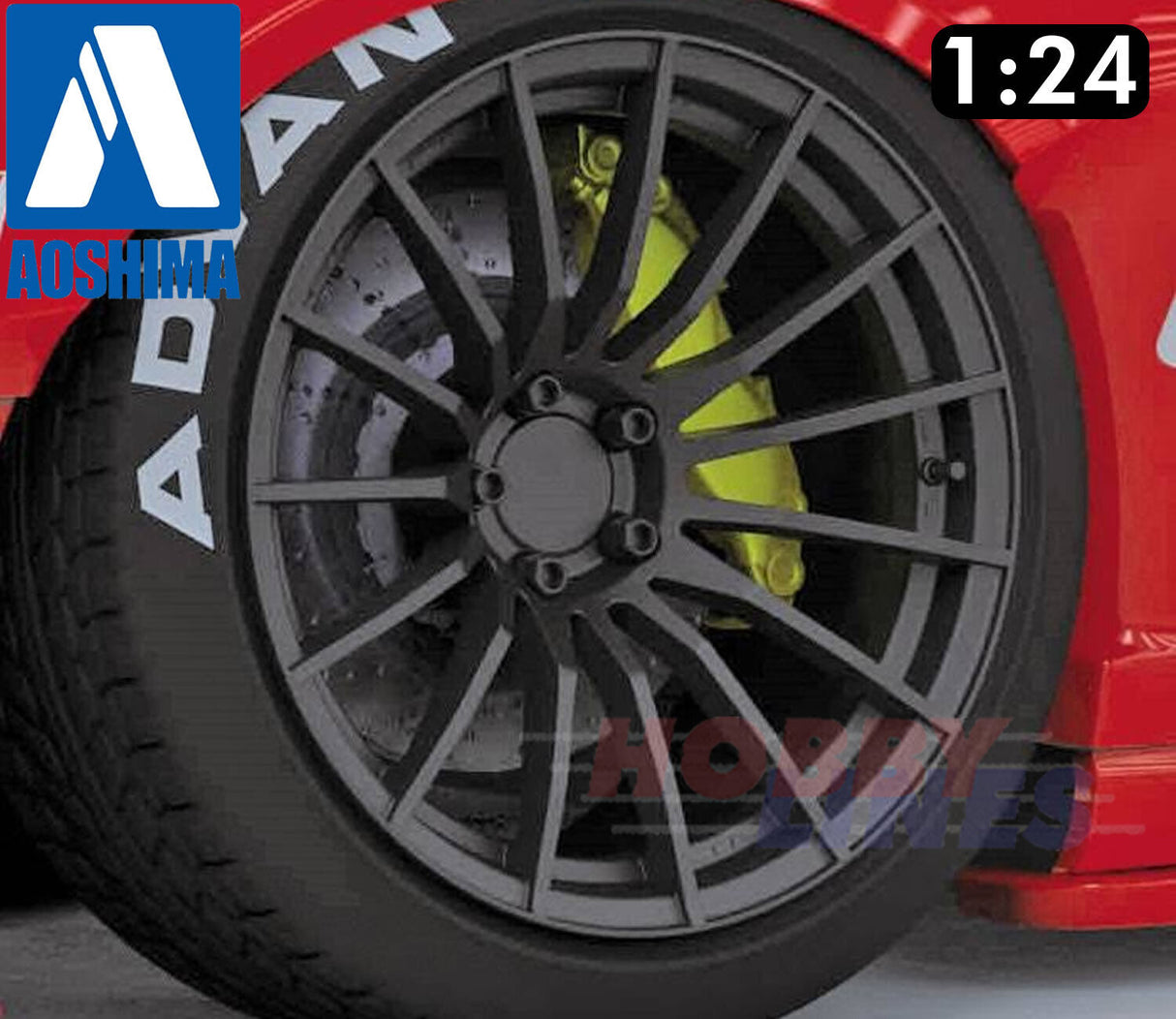 Aoshima Wheel & Tyres ENKEI RS05RR 18inch 1:24 Set of 4 Tuned Parts 06119