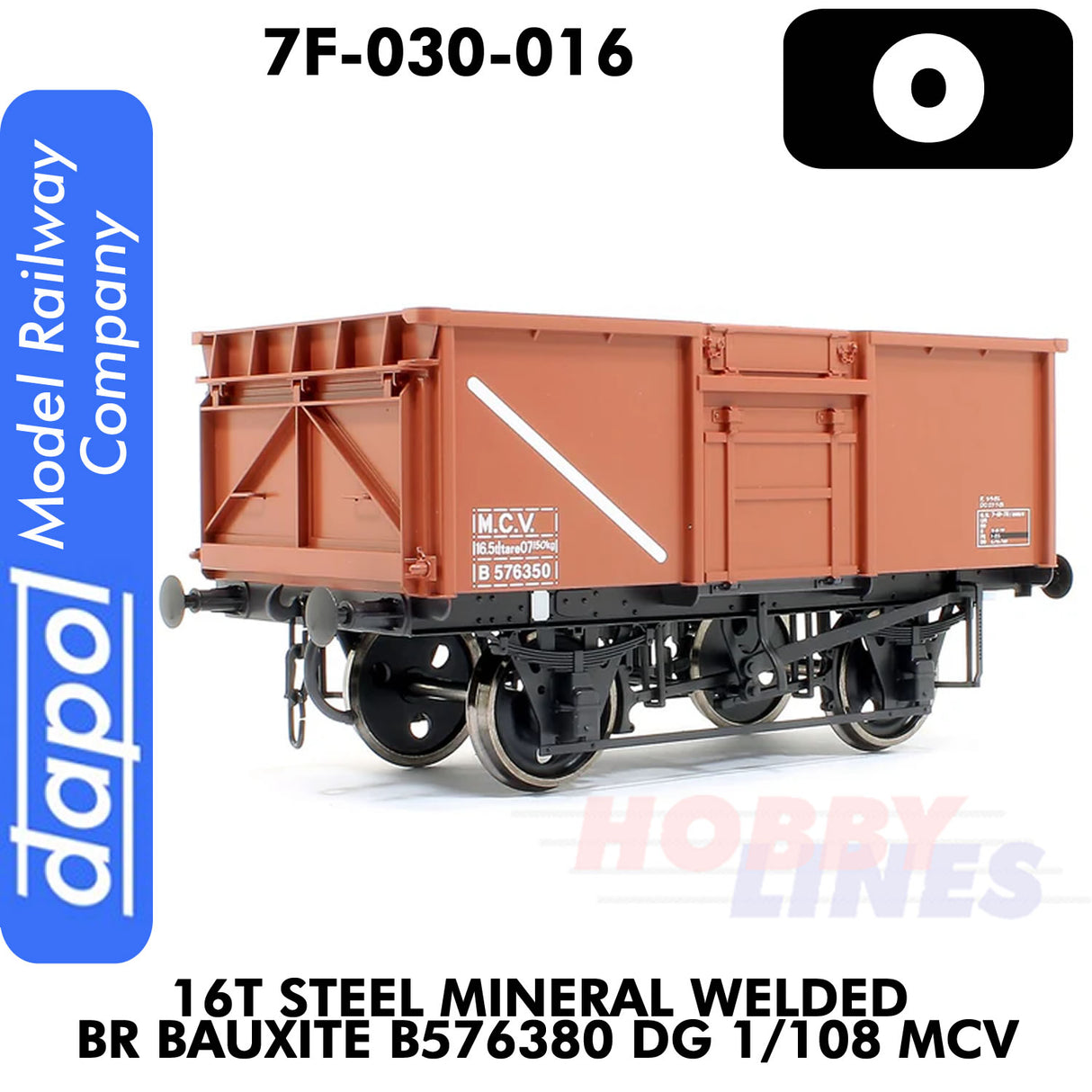 16T Steel Mineral Welded BR Bauxite B576380 DG 1/108 MCV | Dapol | 7F-030-016
