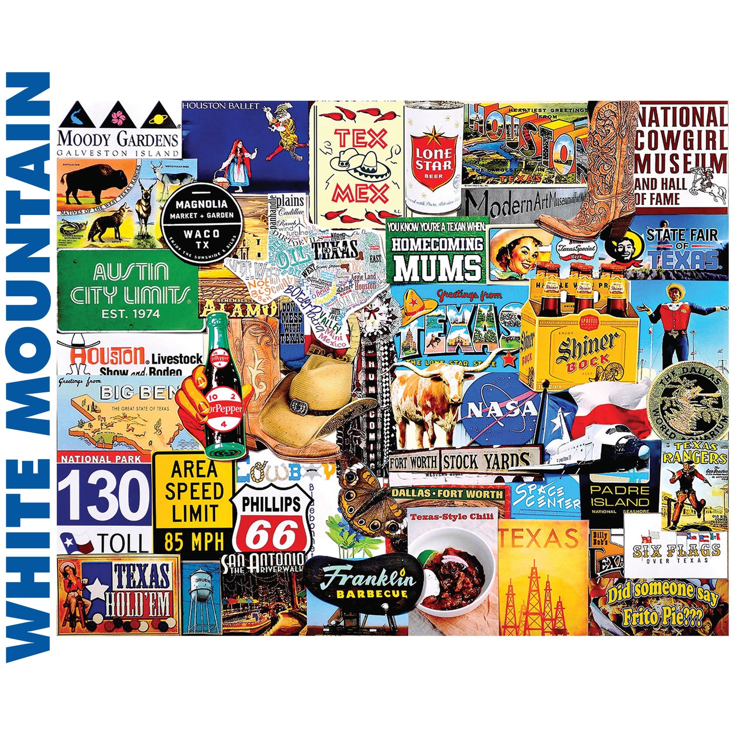 I LOVE TEXAS 1000 pc super deluxe Jigsaw Puzzle WHITE MOUNTAIN 1284