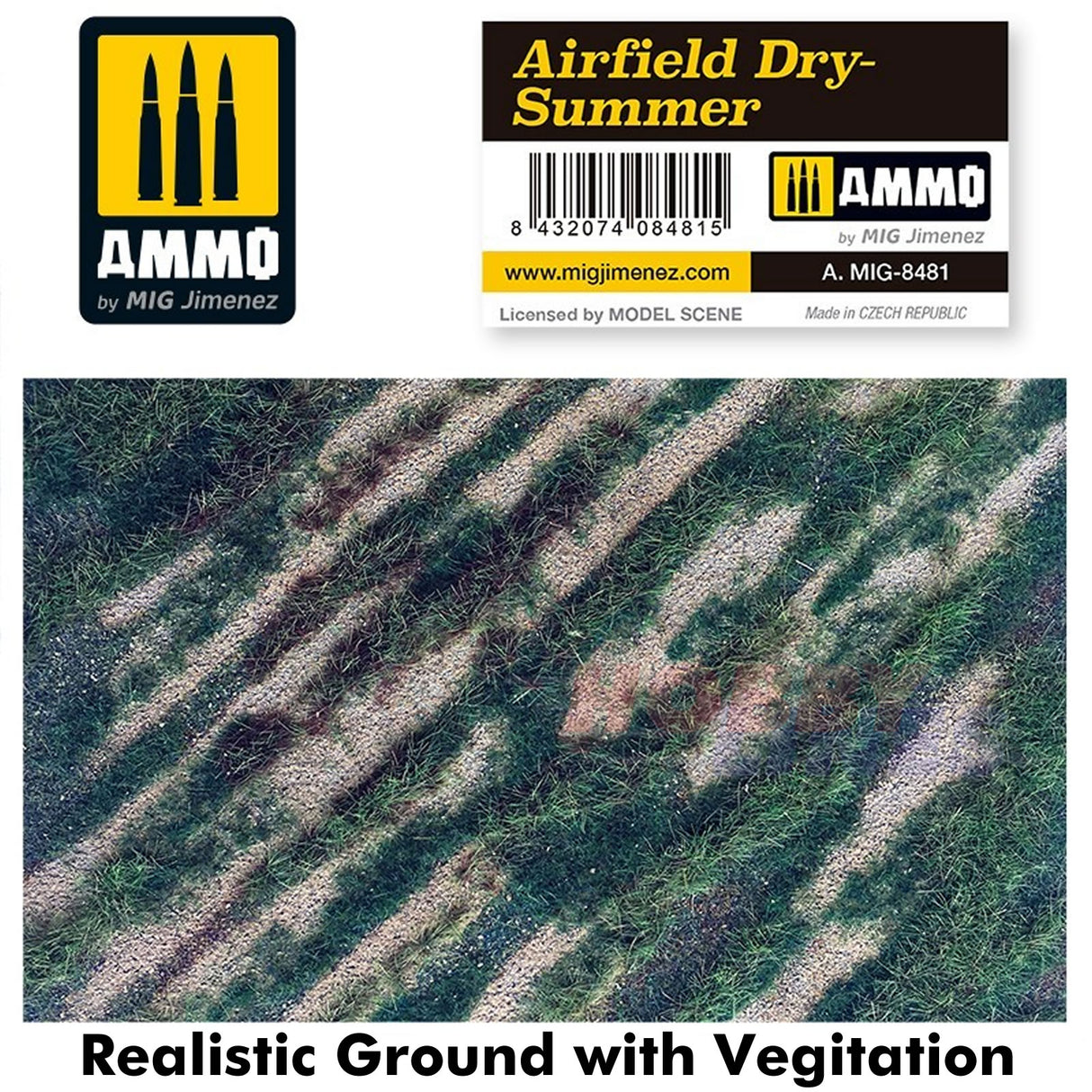 Airfield Dry-Summer - Realistic ground with vegetation | Ammo by Mig Jimenez | MIG8481