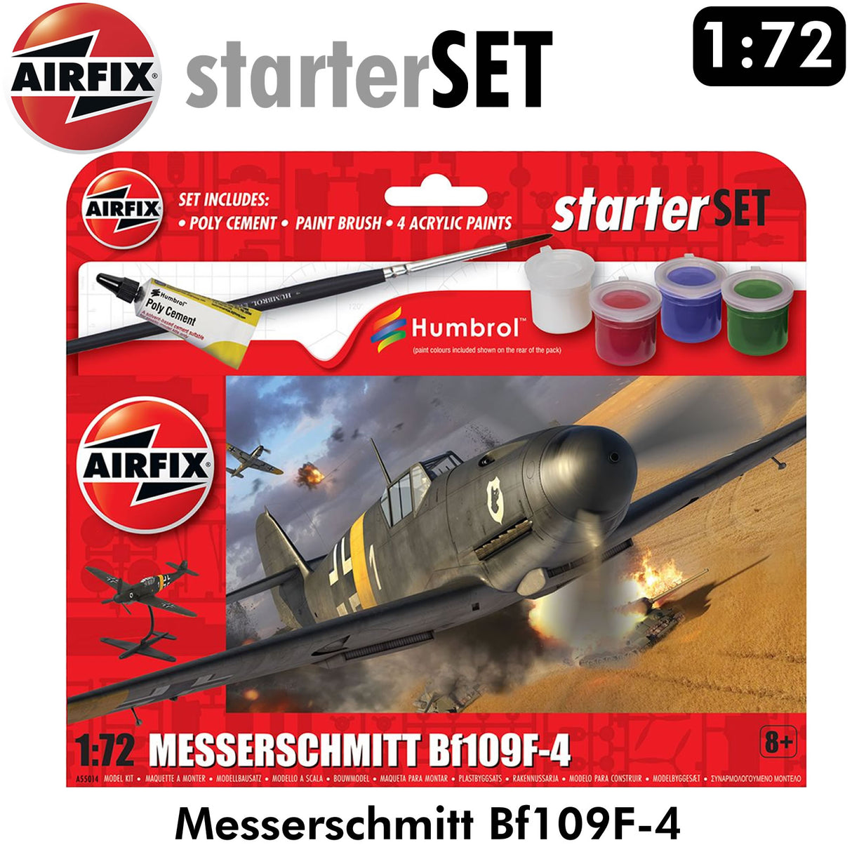Messerschmitt Bf109F-4 WWII Starter Set | Airfix | A55014