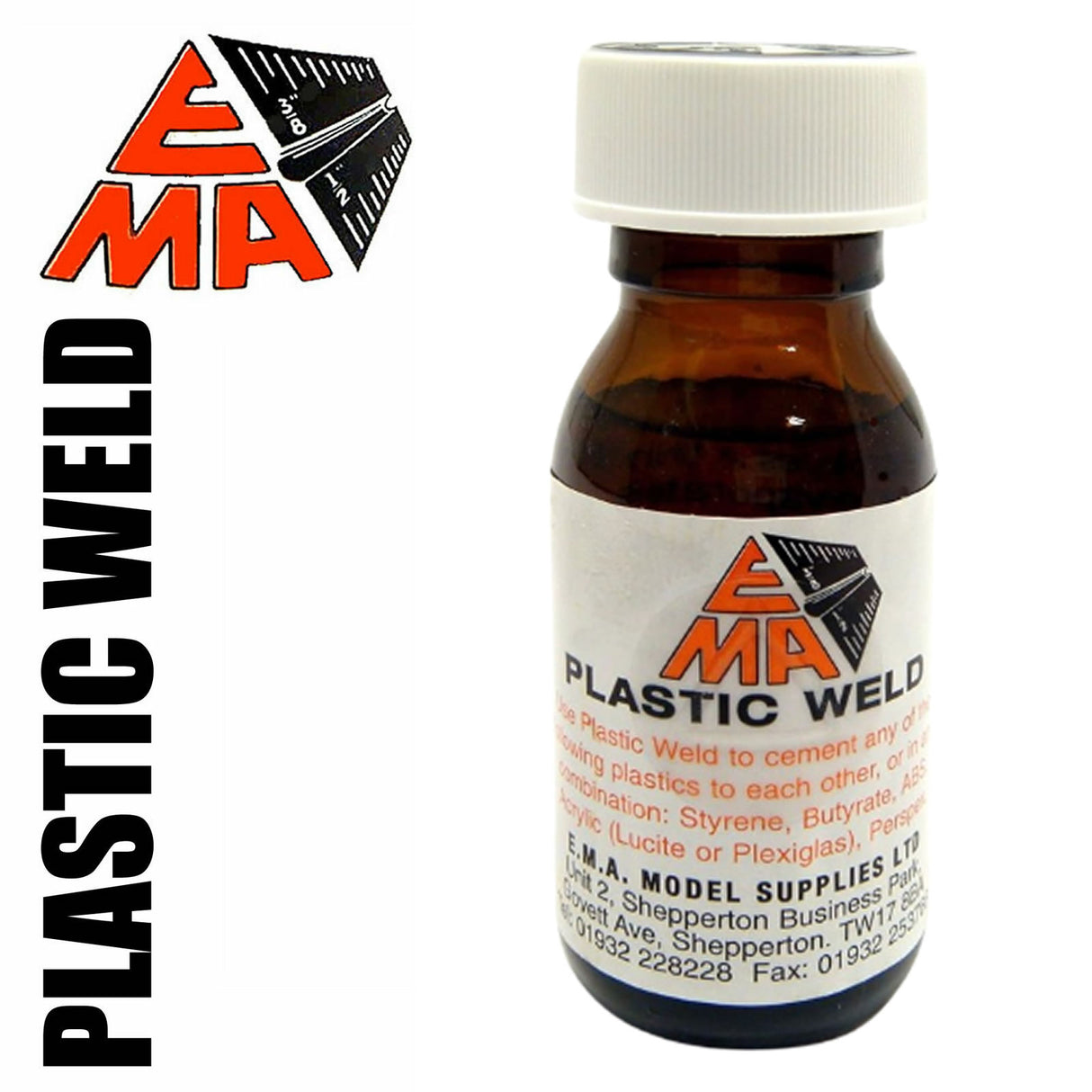 Plastic Weld styrene Cement EMA 57ml bottle Ideal for Plastruct / Evergreen etc