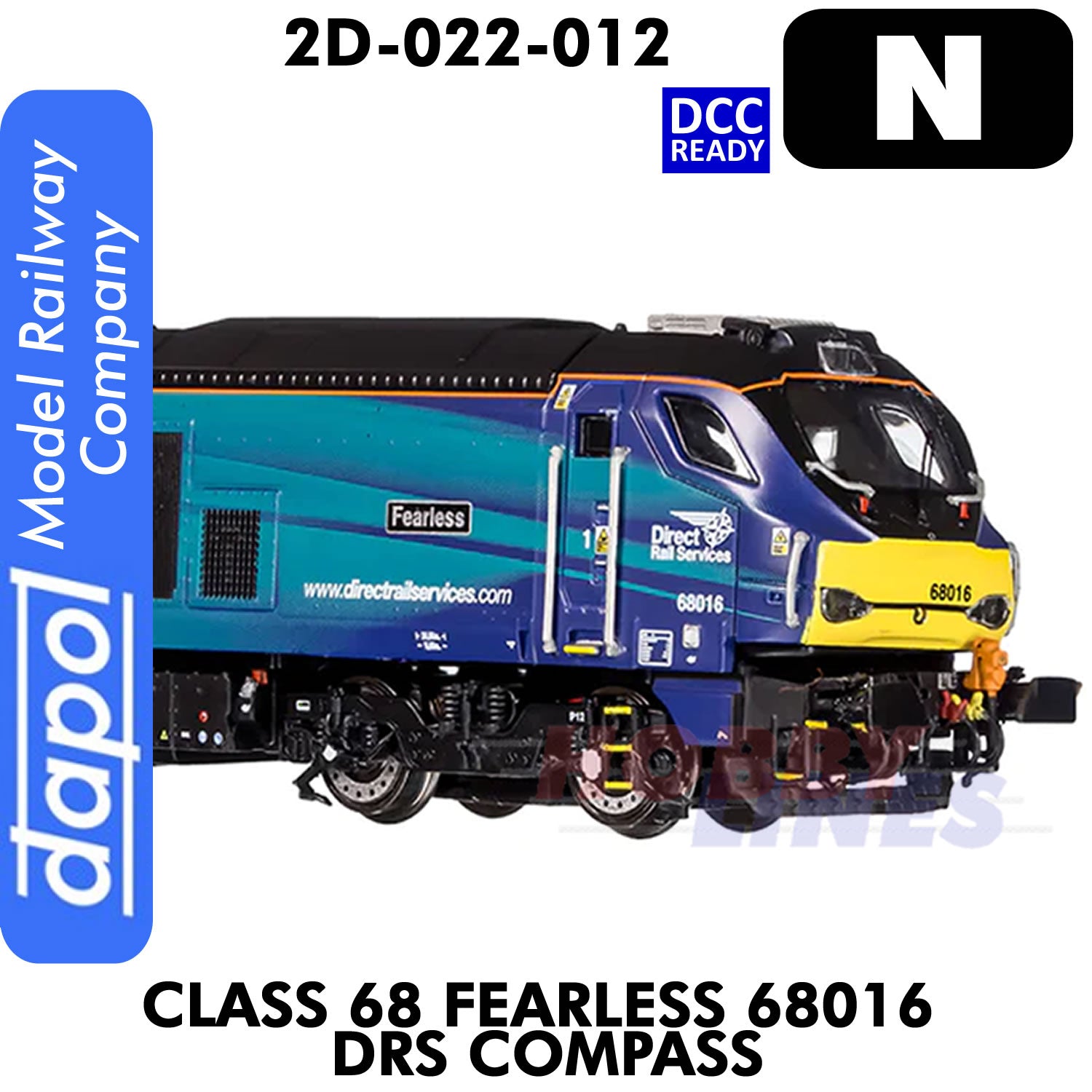 Class 68 Fearless 68016 DRS Compass - DCC Ready  | Dapol |  2D-022-012