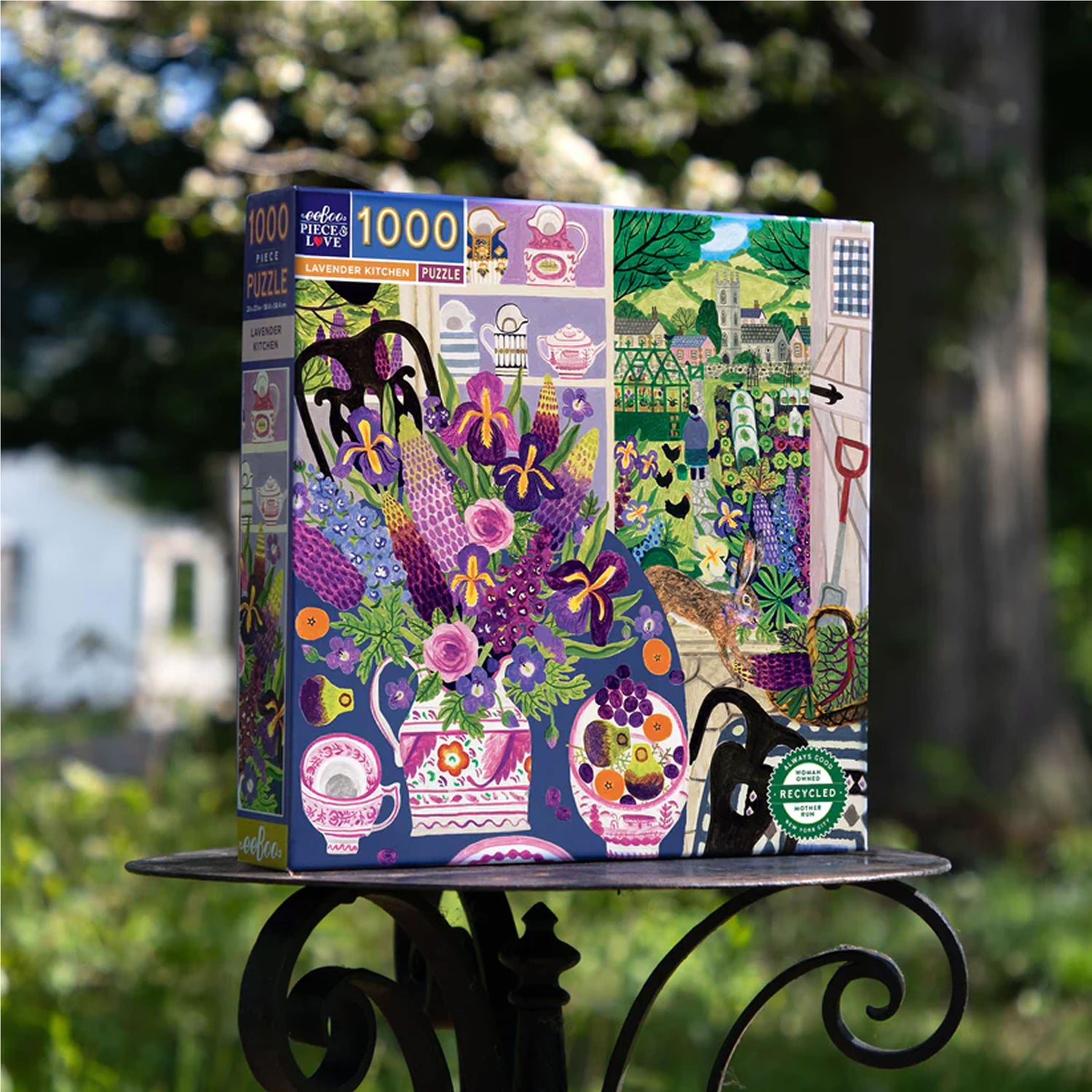 eeBoo LAVENDER KITCHEN 1000 pc Square Jigsaw Puzzle Super Deluxe PZTLVK