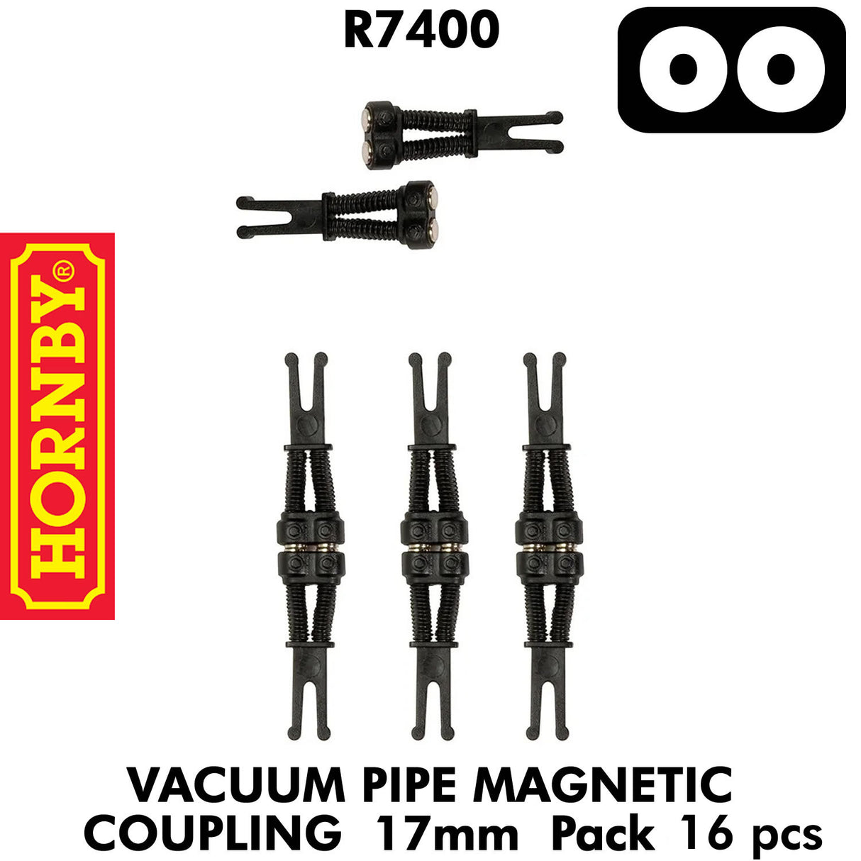 Vacumn Pipe Magnetic Coupling Pack 17mm | Hornby | R7400