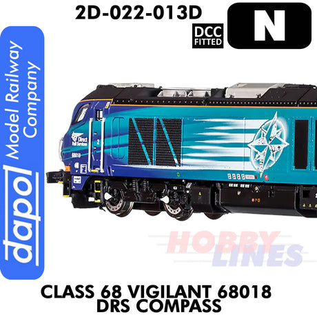 Class 68 Vigilant 68018 DRS Compass - DCC Fitted | Dapol | 2D-022-013D